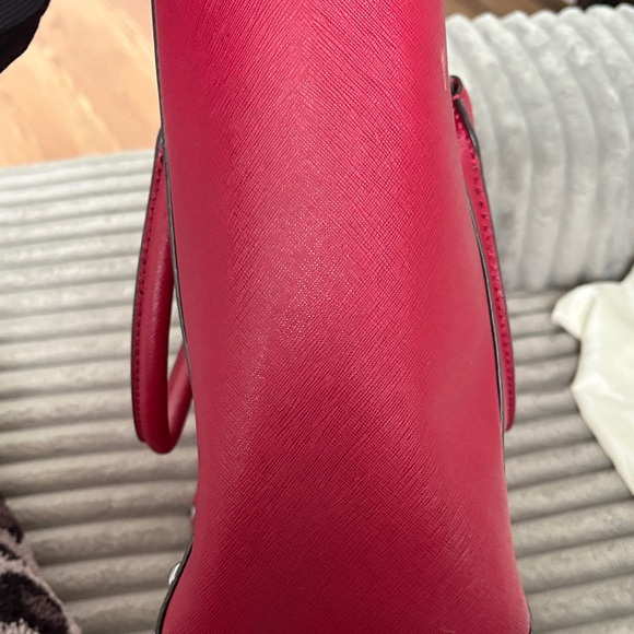 Michael Kors Red Studded Tote and Pouch Set - Picture 5 of 14